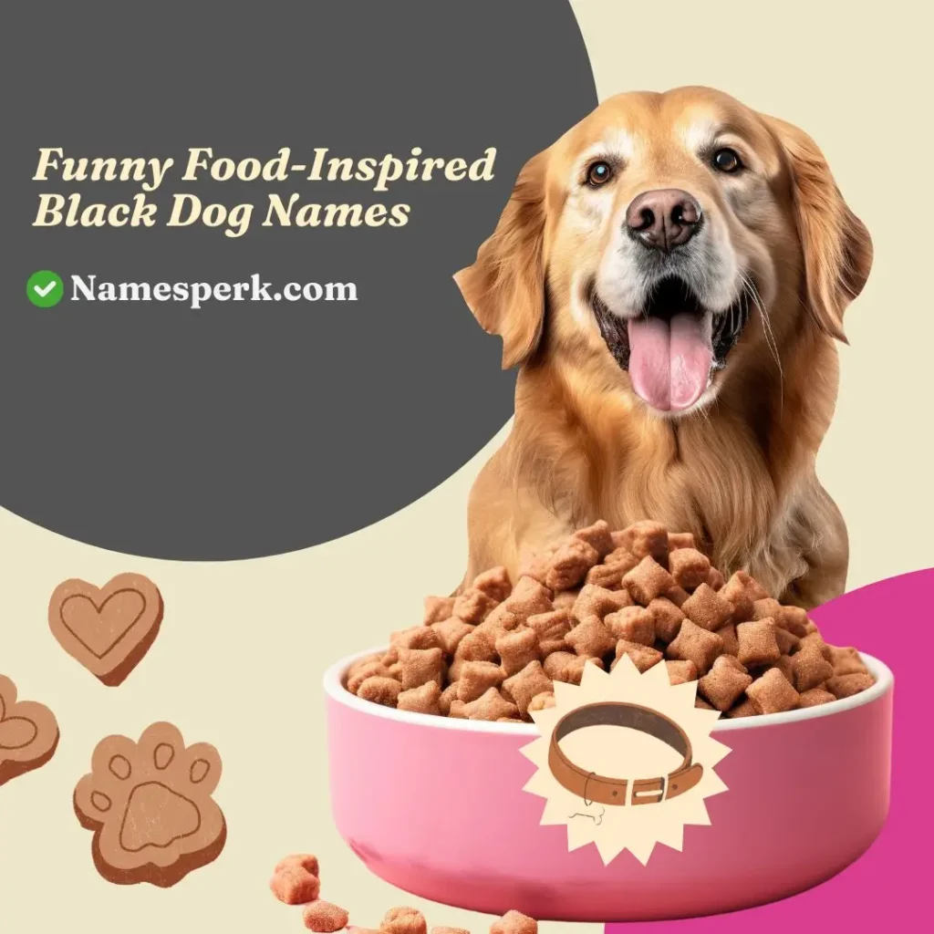 Funny Food-Inspired Black Dog Names